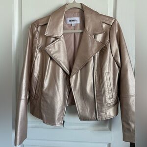 BB Dakota Women's Shimmering Gold Leather Jacket